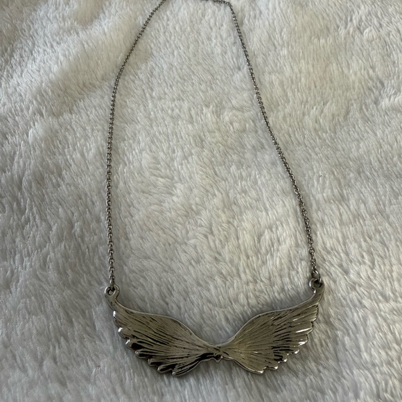 Silver Wing Pendant Necklace - Picture 2 of 6